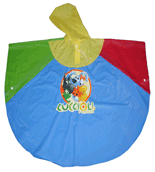 printing PVC rain poncho for kids-rain ponchos for children